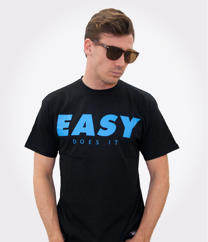 EASY T-SHIRT BLK-BLUE